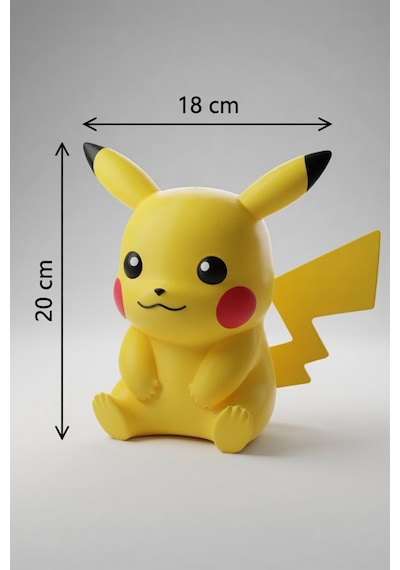 Pikachu Figürlü Kumbara Sevimli Dekoratif Para Kutusu Sarı Tasarım Hediyelik Obje