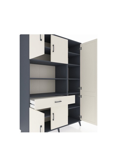 Hyperion Dolap 10 Raflı Tek Çekmeceli 6 Kapaklı 132x44x195 Antrasit-aytaşı/aytaşı Aytası/aytası Hyperion Dolap 10 Raflı Tek Çekmeceli 6 Kapaklı 132x44x195 Antrasit-aytaşı/aytaşı Aytası/aytası
