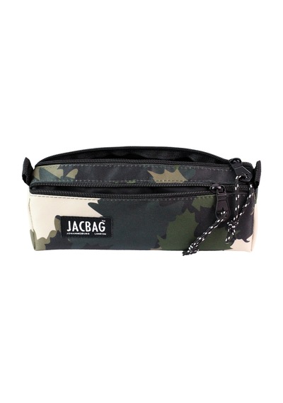 Jacbag Dual Prıme-çift Bölmeli Üçgen Tip Kalem Kutusu Dual Prime-haki Camoflora renkli