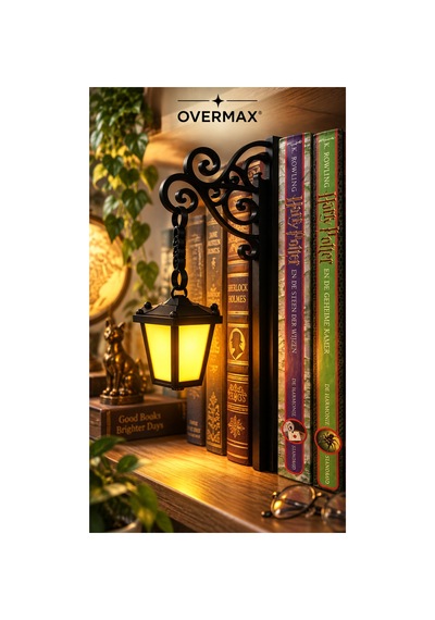 Işıklı Fener Tasarımlı Kitap Arası Aksesuar 22 Cm Dekoratif Book Nook Kitaplık Süsü Model-1 - 921362040