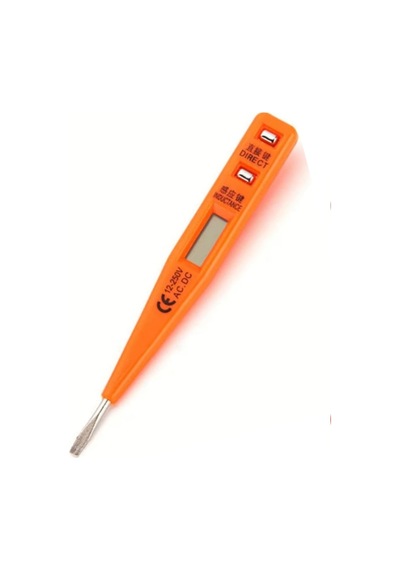 Dijital Ekranlı Kontrol Kalemi 12 V - 250 V Ac/dc Temaslı Temassız Voltaj Test Aleti Cihazı