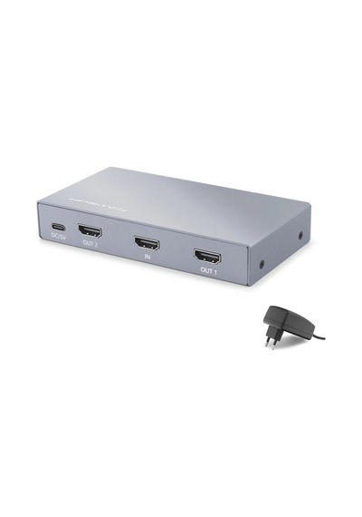 Hdmi Splitter 4k 1 In 2 Out Gri Hdx1428 Çok Renkli