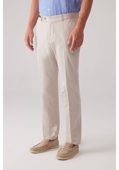 Erkek Taş Regular Fit Pamuk-likra Kanvas Pantolon
