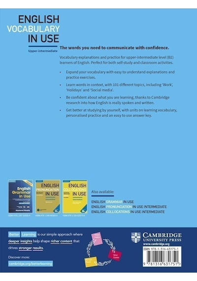 English Vocabulary İn Use Upper-ıntermediate Book With Answers: Vocabulary Reference And Practice