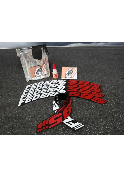 Federal 595 Motorsiklet Ve Otomobil Araç Lastik Yazısı 3.5 Cm 8 Adet Yapıştırıcı Arma Sticker