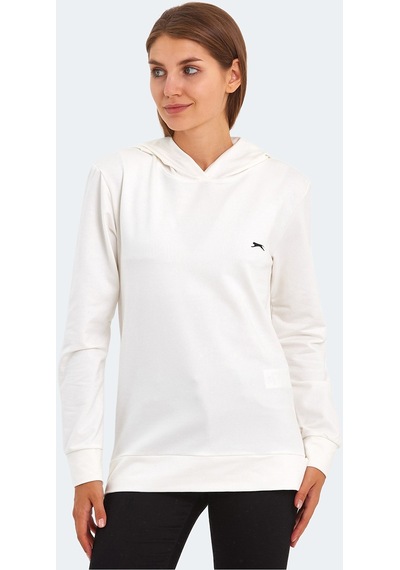 Slazenger KATHY IN Kadın Kapüşonlu Ekru Sweatshirt