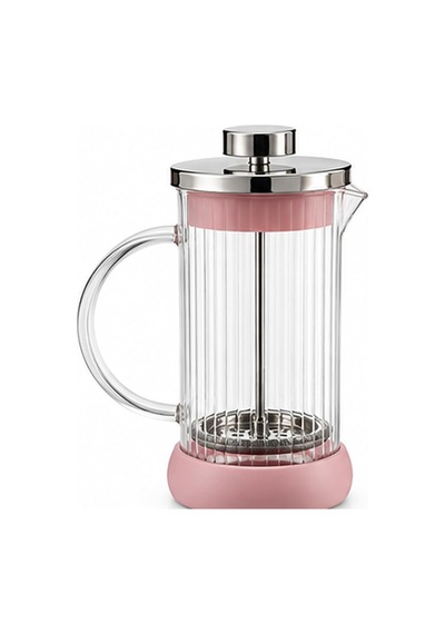 Cam French Press Kahve Ve Çay Demleme Presi, Metal Filtreli Pistonlu Demlik, Şeffaf Kulplu Tasarım 350 Ml, Bordo Diğer