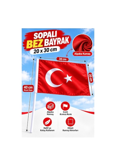 Sopalı Bez Bayrak 20x30 Cm 10 Adet Saplı Bayrak Ay Yıldız Plastik Çıtalı 20 30 Bez Bayrak Mill Bayram Kutlama 20 x 30 CM Sopalı Bez Bayrak 20x30 Cm 10 Adet Saplı Bayrak Ay Yıldız Plastik Çıtalı 20 30 Bez Bayrak Mill Bayram Kutlama 20 x 30 CM
