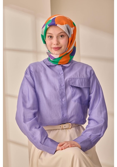 Silk Home Aura Eşarp 140001-17 Mor, Eflatun, Gri, Beyaz,turuncu, Yeşil