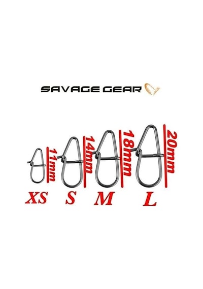Savage Gear Needle Eggsnaps L Rapala Klipsi 50 Kg 20 Adet