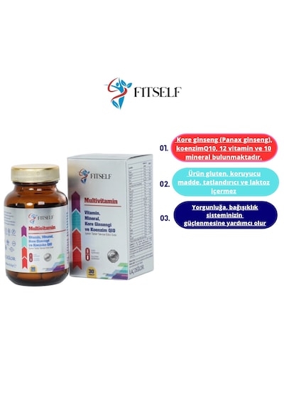Fitself Multivitamin İçeren Takviye Edici Gıda 30 Tablet