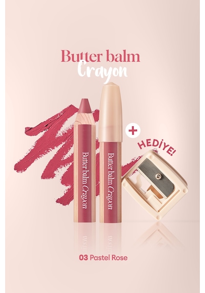 Clıo Butter Balm Crayon 003 Pastel Rose 003