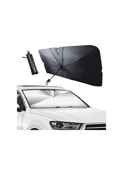 Axxhotho 150 X 80 Cm Büyüklüğünde Güneş Şemsiyesi, Otomobil Güneş Koruması, Ön Cam İçin Katlanabilir, Uv Ko Genel