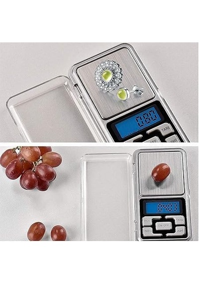 Dijital Hassas Terazi 0.01 Gr Hassaslık Mini Terazi 500gr. Kapasite Açık Bej