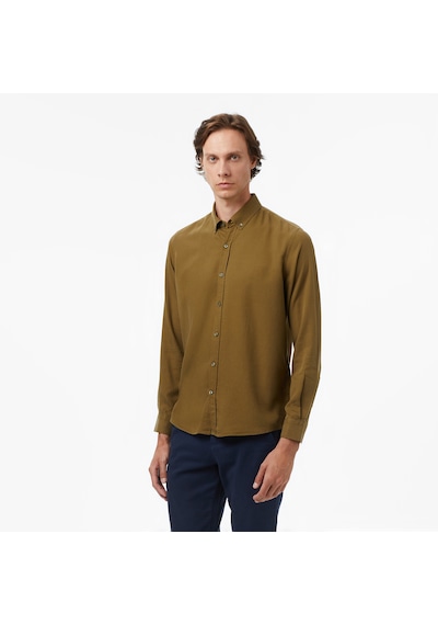 Nautica Erkek Yeşil Classic Fit Gömlek Düz W57232t Yeşil