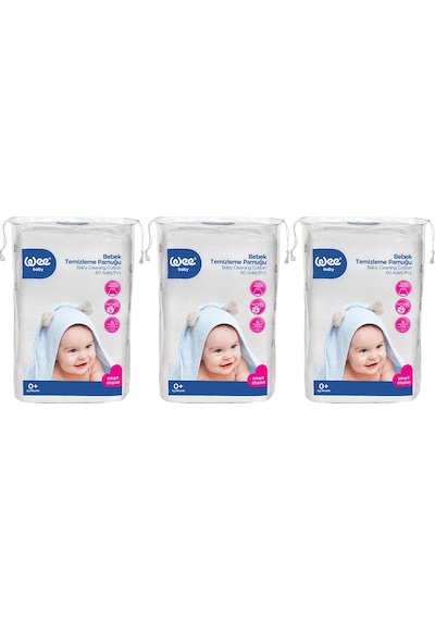 Bebek Temizleme Pamuğu 60 X 3 180 Adet