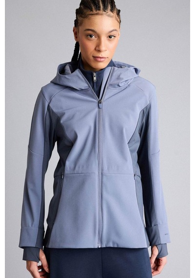 Defacto Su İtici Slım Fıt Kapüşonlu Fermuarlı Softshell Mont G0237ax26spın50 İndigo-ın50