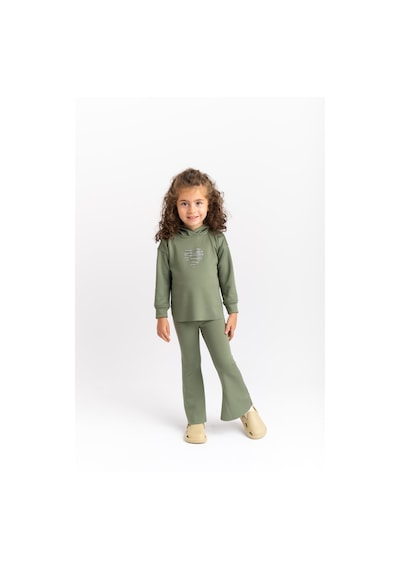 Oliven The Kid Oliventhekid İspanyol Paça Kapüşonlu Modal Kız Çocuk Takım Yeşil Yeşil