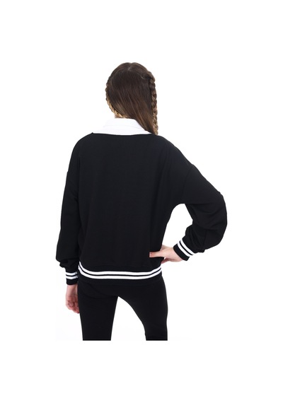 Toontoy Kız Çocuk Okul Sweatshirt Siyah