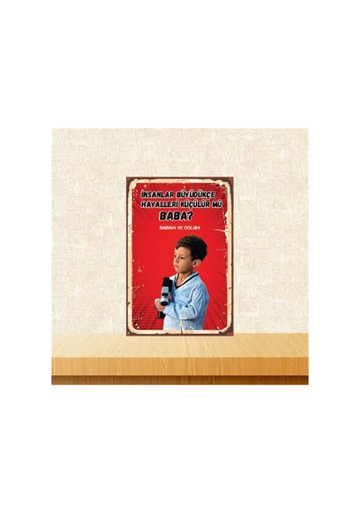 Hayaller Küçülür Mü Baba Retro Ahşap Poster Tkfx4304 20-30 Cm Çok Renkli - 743298149 Çok Renkli