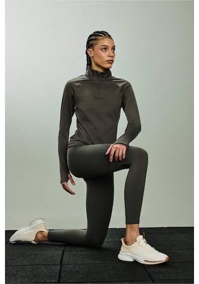 Defacto Standart Fit Dik Yaka Sporcu Tişört B0811ax26spkh521 Haki-kh521