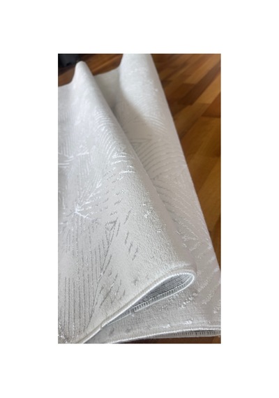 Krem Açık Gri Kadife Bambu Parlak Özel Kesme Kaymaz Salon Oturma Odası Koridor Mutfak Halısı Krem-a.gri