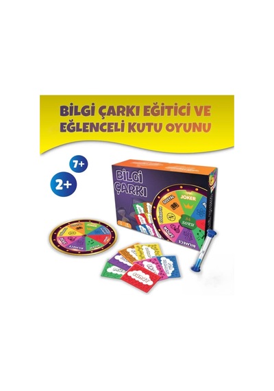 Bilgi Çarkı Eğitici Ve Eğlenceli 84 Soru Kartlı Genel Kültür Ve Zeka Kutu Oyunu