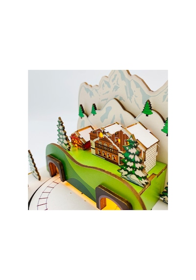 Doğu Ekspresi 3d Puzzle Ahşap Minyatür Maket Kiti Dıy Kendin Yap