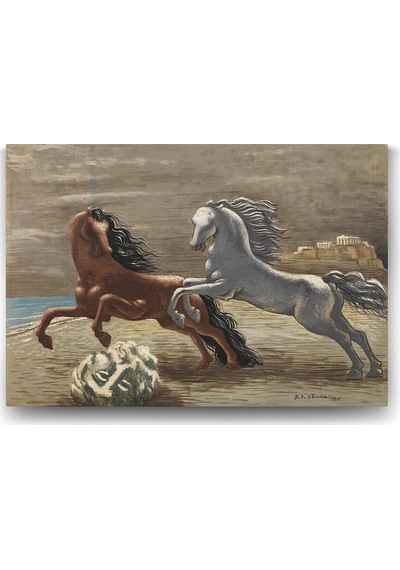 Giorgio De Chirico - Cavalli İn Riva Al Mare Tablosu - 140x100cm