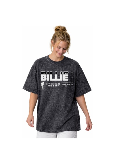 Sevbano Billie Eilish Hit Me Hard And Soft Şarkıcı Sırt Baskılı Unisex Ov Siyah