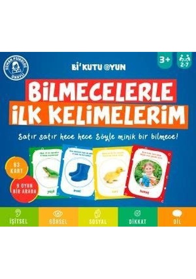 Bilmecelerle Ilk Kelimelerim 3+ - Bi Kutu Oyun