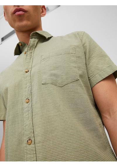Jack & Jones Jack&jones Kısa Kollu Yağ Yeşili Erkek Gömlek 12235362 001