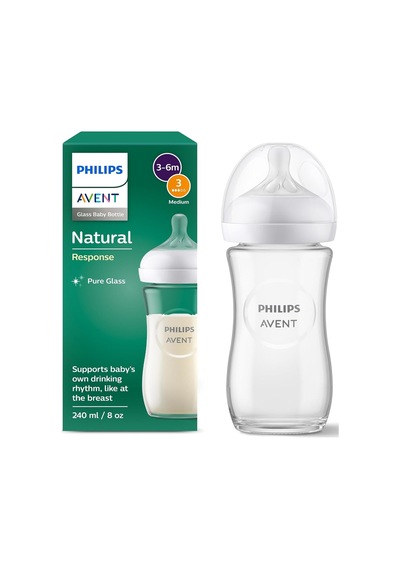 Philips Avent Natural Response Cam Biberon, 240ml, 3-6 Ay, Scy933/01