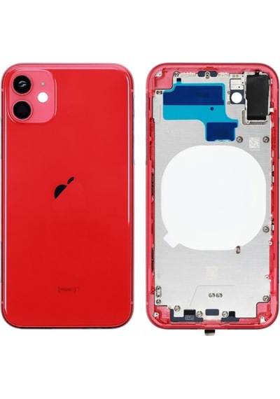 Apple Uyumlu iPhone 11 Boş Kasa Kırmızı