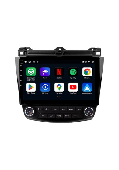Honda Accord Android Multimedya 2003-2008 Yeni Kasa Carplay Android Auto Navigasyon 8gb Ram 64gb 9"