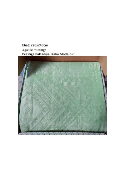 Özdilek Prestige Kalın Embos Çift Kişilik Battaniye (220x240)-Yeşil