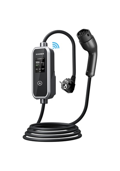 Schoner 3.5kw Taşınabilir Elektrikli Araç Şarj Istasyonu -tak Ve Şarj Et- Wi-fi/bluetooth Smart 5 Metre Tip2 Kabl Genel
