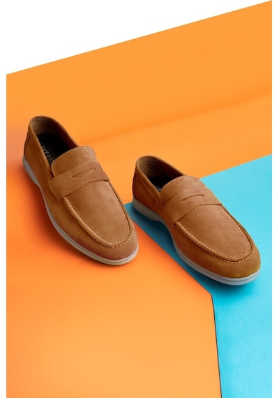 Ante Süet Hakiki Deri Erkek Günlük Ayakkabı Loafer Ayakkabı