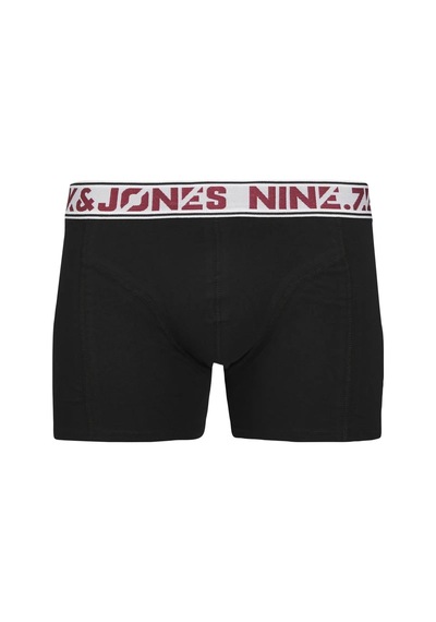 Jack & Jones Jaccolton Erkek 3 Lü Set Laci Gri Siyah Boxer 12282063 Çok Renkli