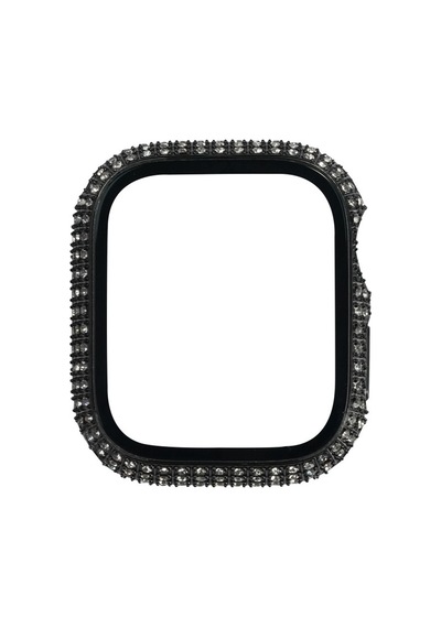 Apple Uyumlu  Watch 7 45mm Zore Watch Gard 24 Kenarları Taşlı Sert Pc Koruyucu