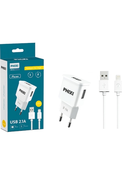 Pıhıxı Pch211l 10w 2.1a Lightning Usb Seyahat Şarj Cihazı