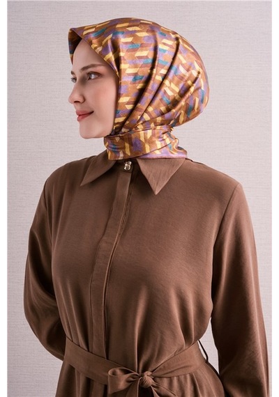 Armine Saf İpek Sura Eşarp 9623d 82 Petrol Yeşili