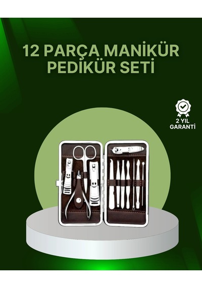 Mey İthalat 12 Parçalık Özel Deri Çantalı Kişisel Bakım Seti