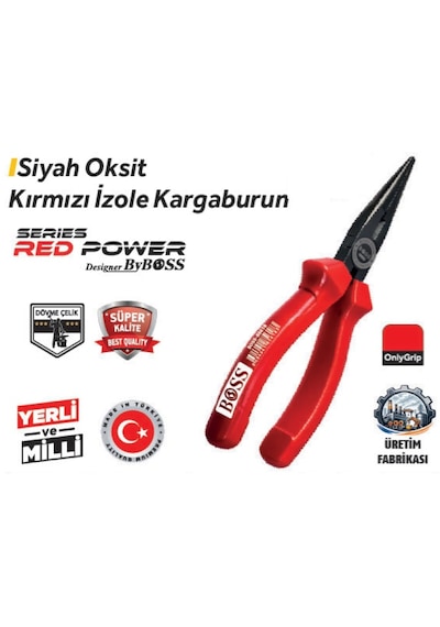 Boss 160 Mm Siyah 85618 Oksit Yan Keski Kırmızı İzole 6 Adet