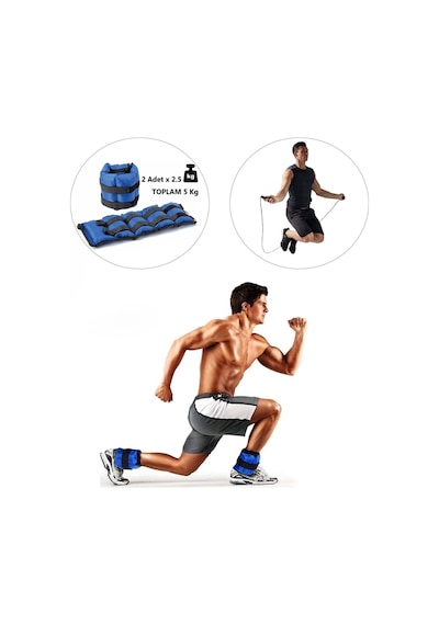 Spor Byfit 2,5 Kg x 2 Adet Mavi El veya Ayak Bileği Ağırlığı Mavi