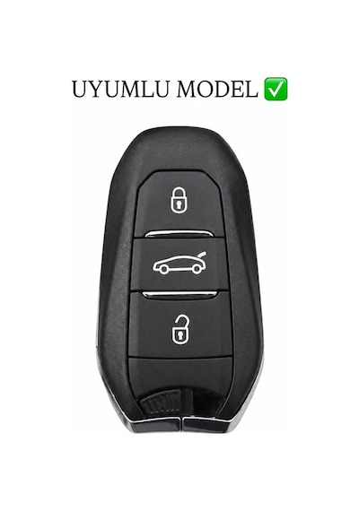 Cıtroen Peugeot 208 308 3008 5008 Süet Deri Anahtar Kılıfı
