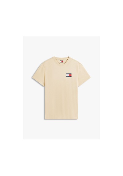 Tommy Hilfiger Tjm Slım Essentıal Flag Tee Ext Erkek Bej T-shirt - Dm0dm20740-12888 Beige