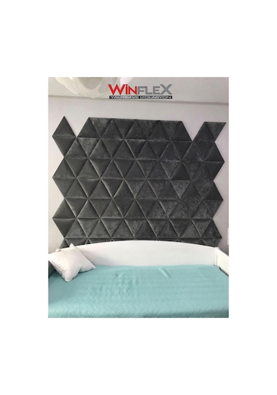 Winflex Üçgen Kumaş Kaplı Akustik Panel 40x50 Cm - 1 Adet Antrasit