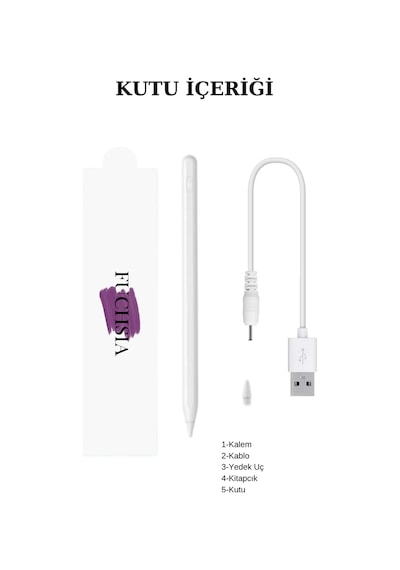 Apple Uyumlu iPad A16 Cip 11 Nesil 2025 Avuç İçi Algılamayan Eğimle Çizim Kalınlığı Değişen Stylus Kalem