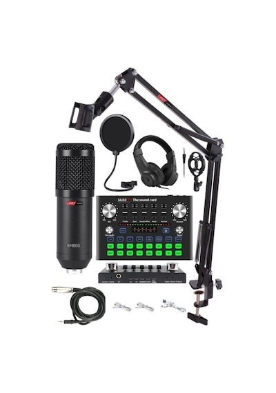 Lastvoice Bm800 Live Plus Head Set Efektli Ses Kartı Mikrofon Kulaklık Stand Kayıt Canlı Yayın Pc Ve Telefon